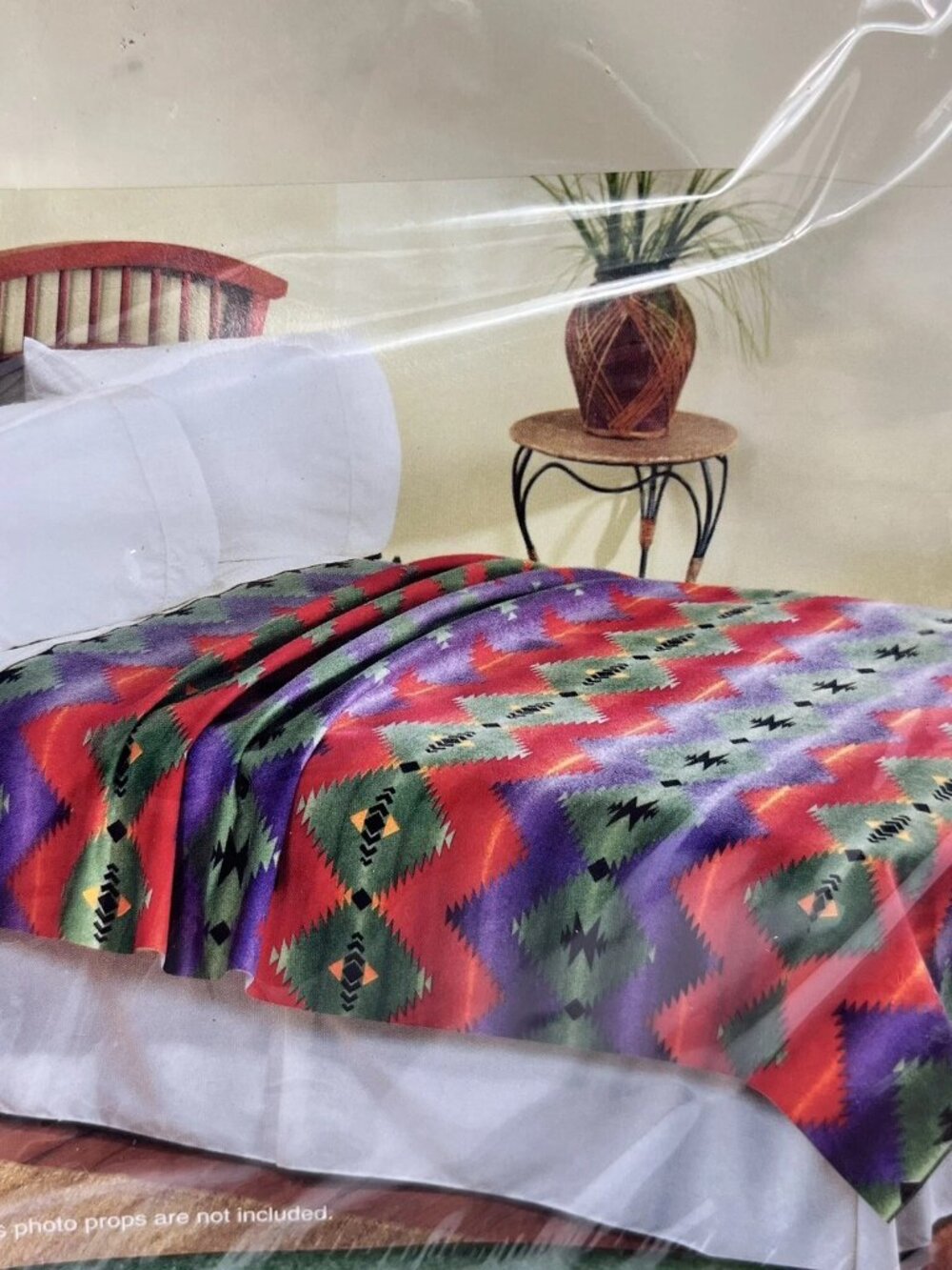 Brand New Beautiful Mainstays Cheyenne Blanket Southwestern Pattern Queen/King